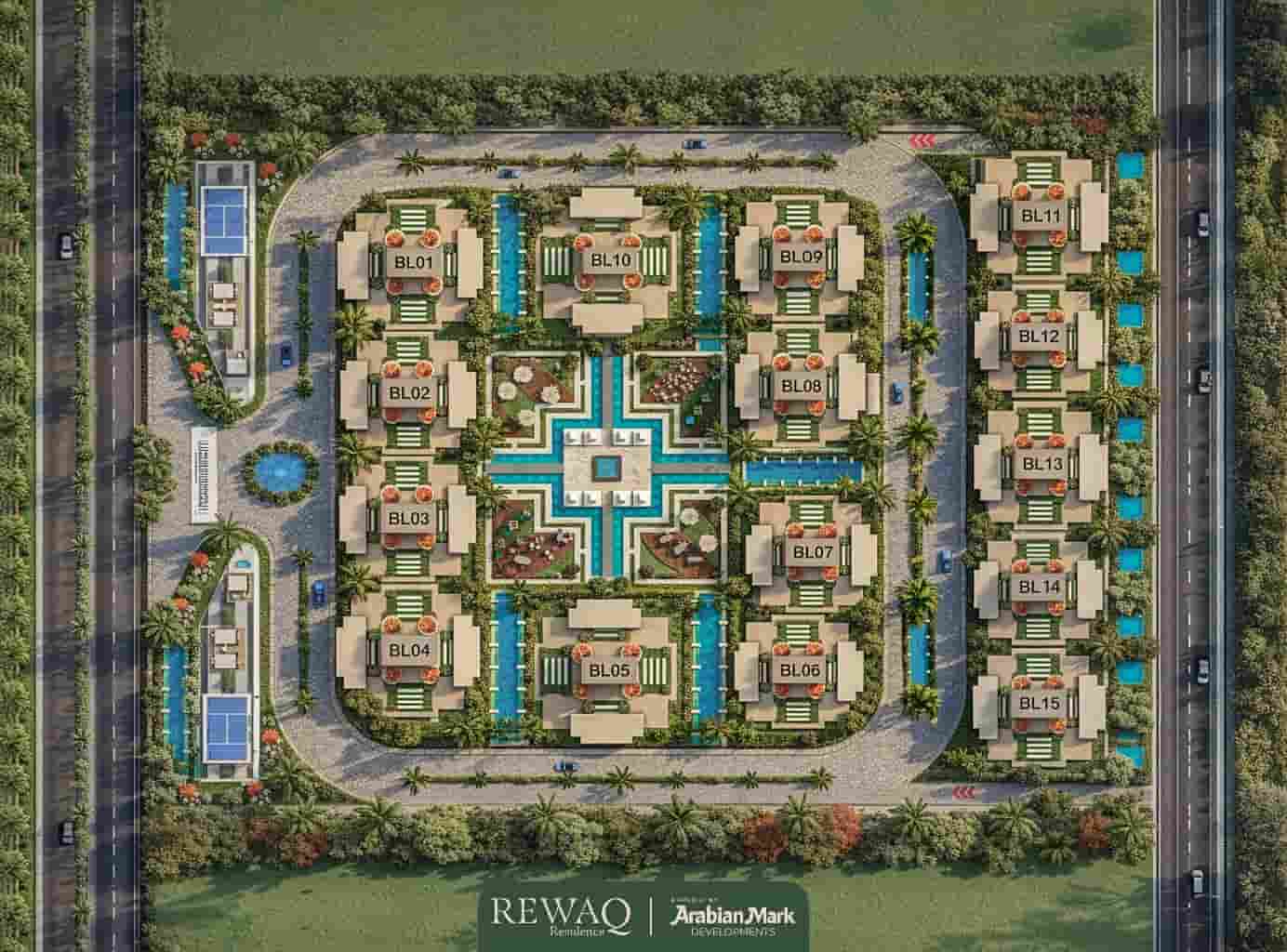 رواق ريزيدنس القاهرة الجديدة 3 Master Plan RewaQ New Cairo