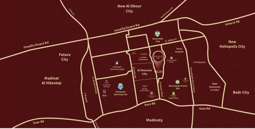 مشروع اوفالو طريق السويس 2 موقع مول اوفالو الشروق