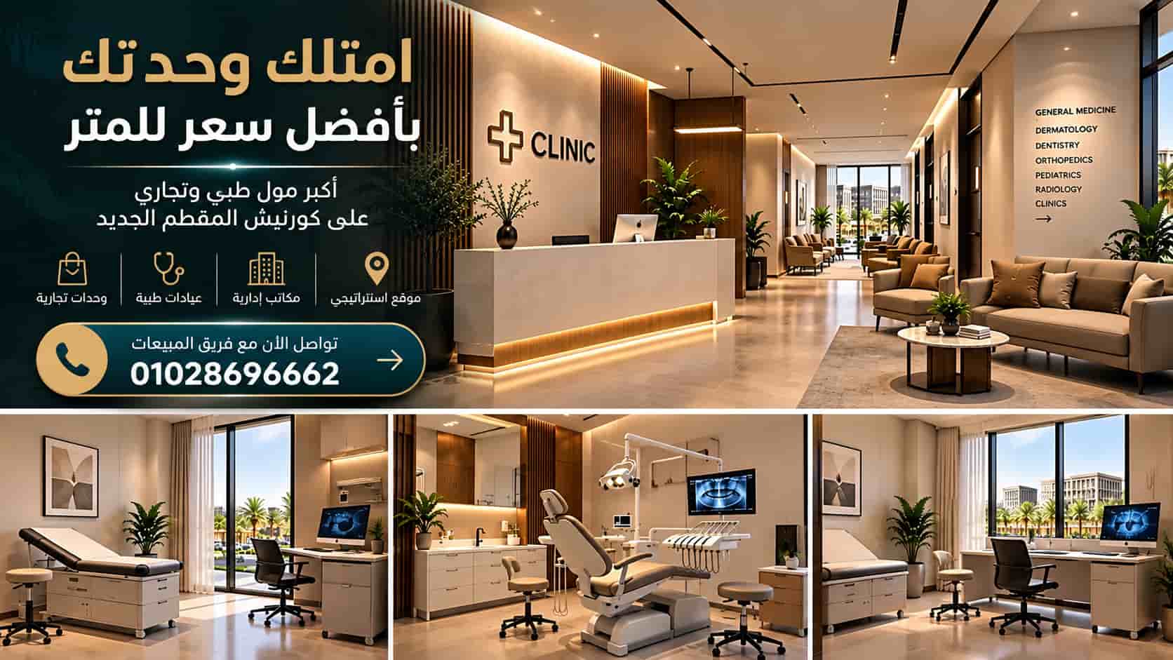 اسعار مشروع ذا وان المقطم 2 الوحدات الطبية لمول ذا مون المقطم